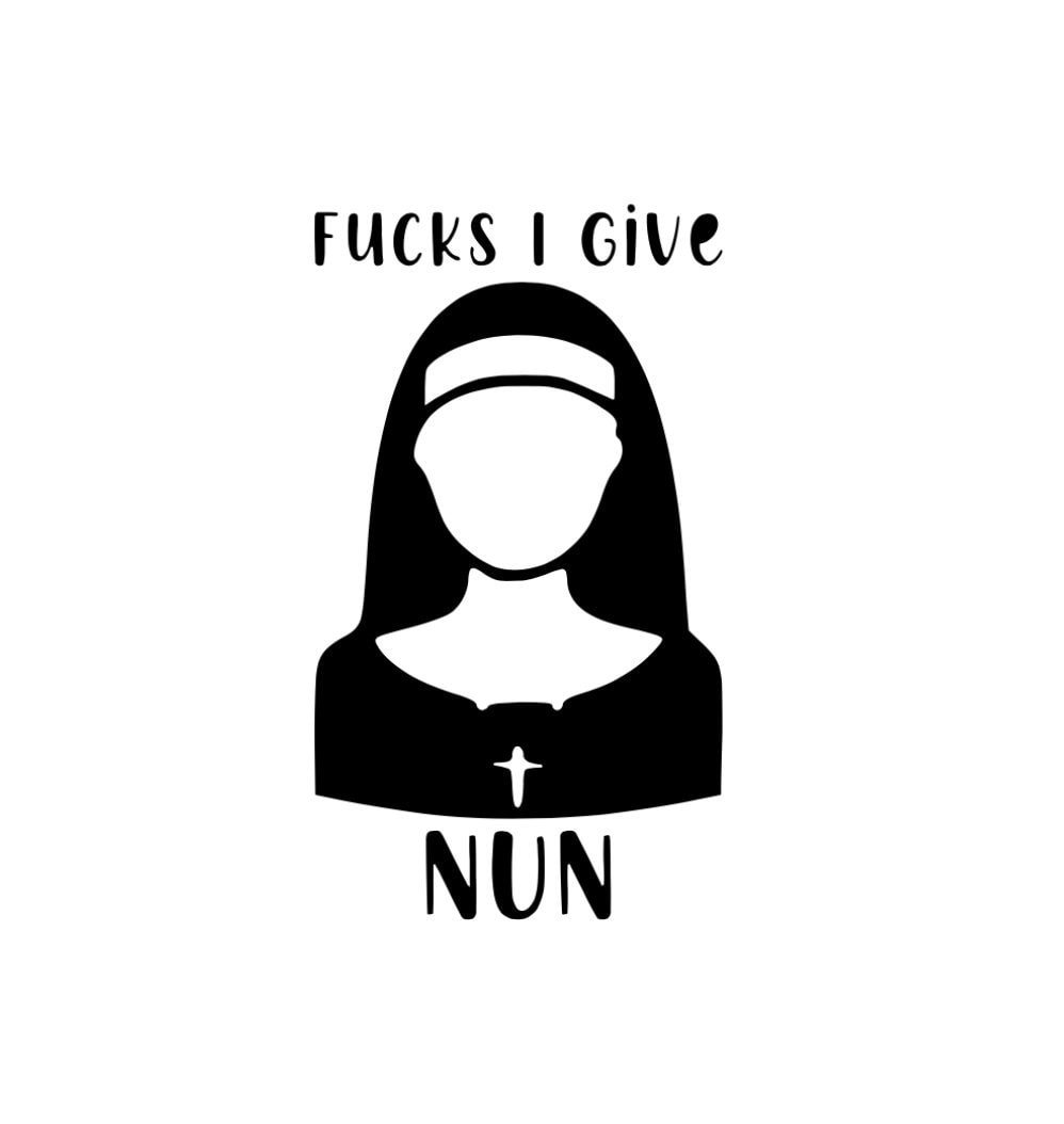Decal Fucks I Give Nun Die Cut Vinyl Decal