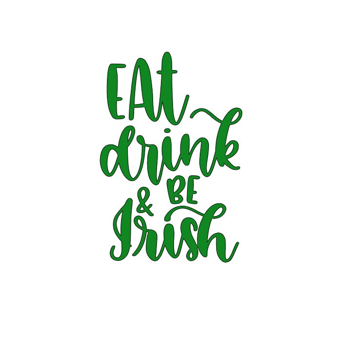 Decal Eat Drink Be Irish Decal, St. Patrick's Day