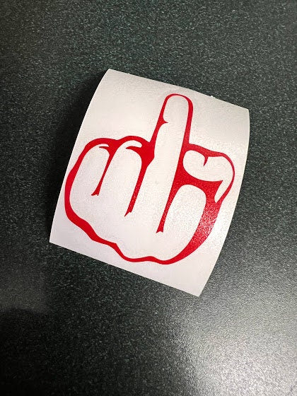Decal Penis or Middle Finger Tail Light Die Cut Vinyl Decal