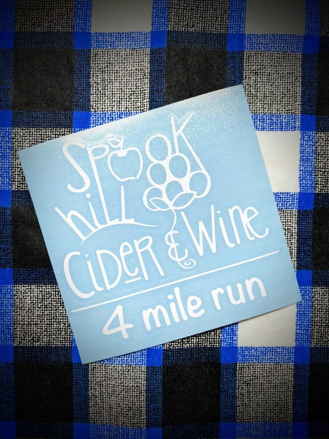 Decal Spook Hill Cider & Wine 4-Mile Run Die Cut Vinyl Decal
